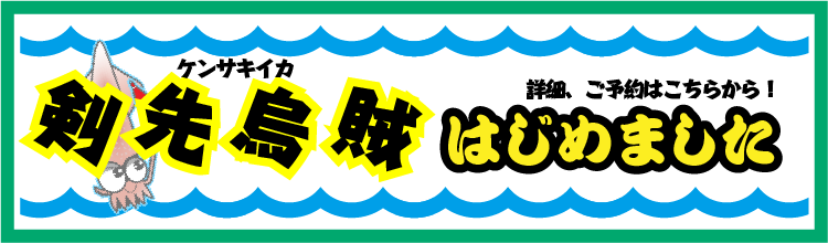 剣先烏賊（ケンサキイカ）はじめました。詳細はこちら